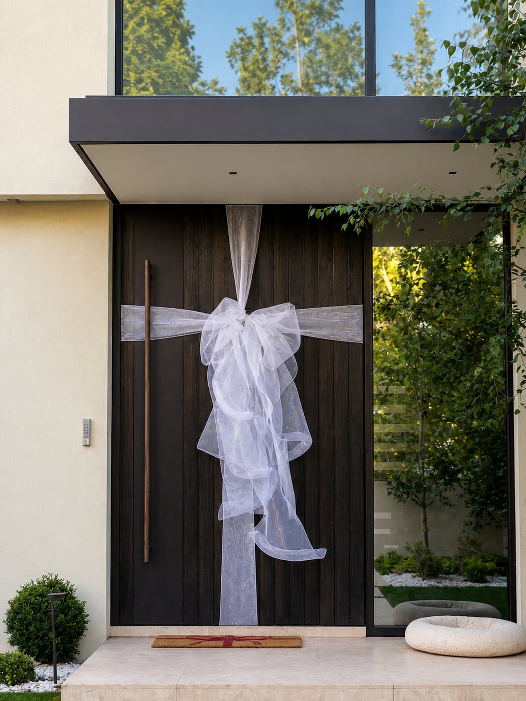 Silver door bow colour